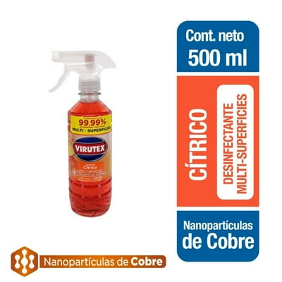 Limpiador Desinfectante Multisuperficies Líquido Botella 500 Ml Virutex