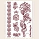 thumbnail image 1 of Vintage Vermilion Tattoo Stickers for Hands and Legs - Complicated Pattern Design for a Unique Look, 1 of 3