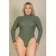 thumbnail image 1 of Body de Manga Larga con Cuello Alto y Canalé Plus, 1 of 2