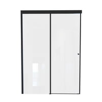 Stretto - Mampara Corredera Negro Mate - Altura 185 Cm - 8 Mm Espesor - Ajuste 6 Cm