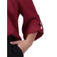 thumbnail image 5 of Agnes Orinda Blusa de Chifón para Mujer Talla Grande Cuello en V Mangas Largas Arremangadas Camisas con Pliegues en la Espalda Blusas Casuales Talla 3X Burdeos, 5 of 6