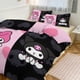 thumbnail image 2 of Kuromi Duvet Cover Set 3 Piece Bedding Set Double Sided Printing Decorative Comforter Cover Set, 2 of 5