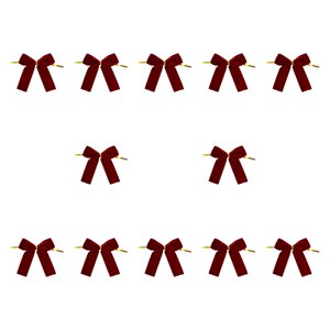 Magideal - 12 Lazos De Terciopelo Para Árboles De Navidad, Adornos De Terciopelo, Lazos, Fiestas Navideñas, Decoración De Puertas, Festividades, Lazos Pequeños P Vino Tinto