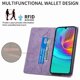thumbnail image 5 of Funda tipo cartera con bloqueo RFID para Samsung Galaxy A16 Con tapa abatible, portatarjetas, cierre magnético, TPU y soporte Morado, 5 of 6