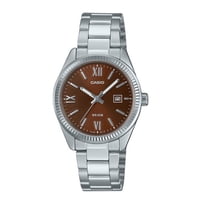 Casio - Reloj Análogo Para Mujer Standard Acero Inoxidable Dial Marrón Quartz Ltp-1302Dd-5Av