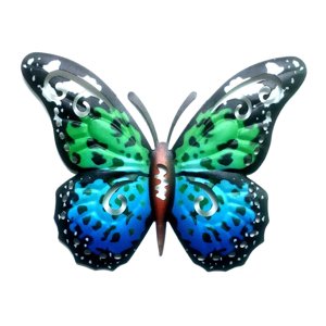 Bothyi - Decoración Creativa Del Arte De La Escultura De La Pared De La Mariposa Para El Patio Interior Del Dormitorio Azul Verde