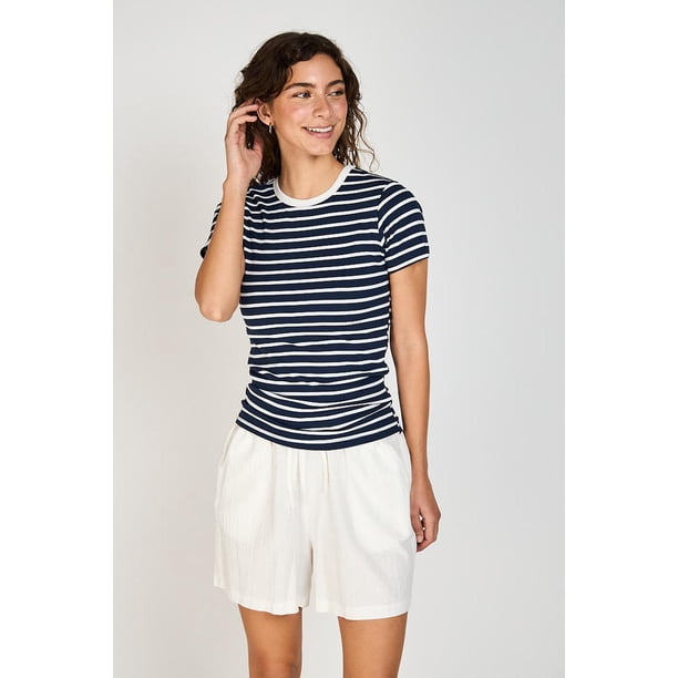 Polera Francesca Rayada Eclipse azul marino XL