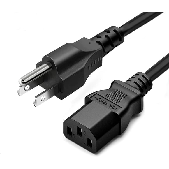 Cable de alimentación LORDTRONICS de 15 pies de largo C13 Universal AC 10 A 125 V