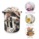 thumbnail image 3 of Cristiano Ronaldo Cesta de lavandería de gran capacidad redonda con asa, bolsa para ropa sucia plegable, almacenamiento para dormitorio, baño y lavadero 44x35 cm, 3 of 6