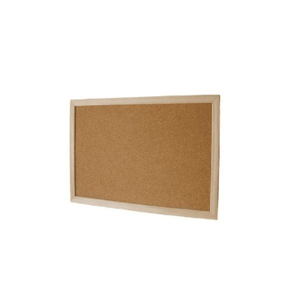 Pizarra Corcho 50 X 70 Borde Madera Resistente + Fijadores Café