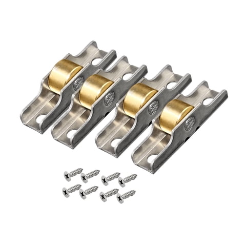 Magideal - 4 Poleas De Guillotina Para Puerta Corrediza, Eficientes, De Alto Rendimiento Y Fácil Instalación, Repuesto De Polea De Riel Para Armario De Muebles.