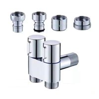 Bothyi - Válvula De Llenado De Rosca G1/2, Lavabo De Agua, Válvula De Cierre De Ángulo De 3 Vías Con 3 Picos