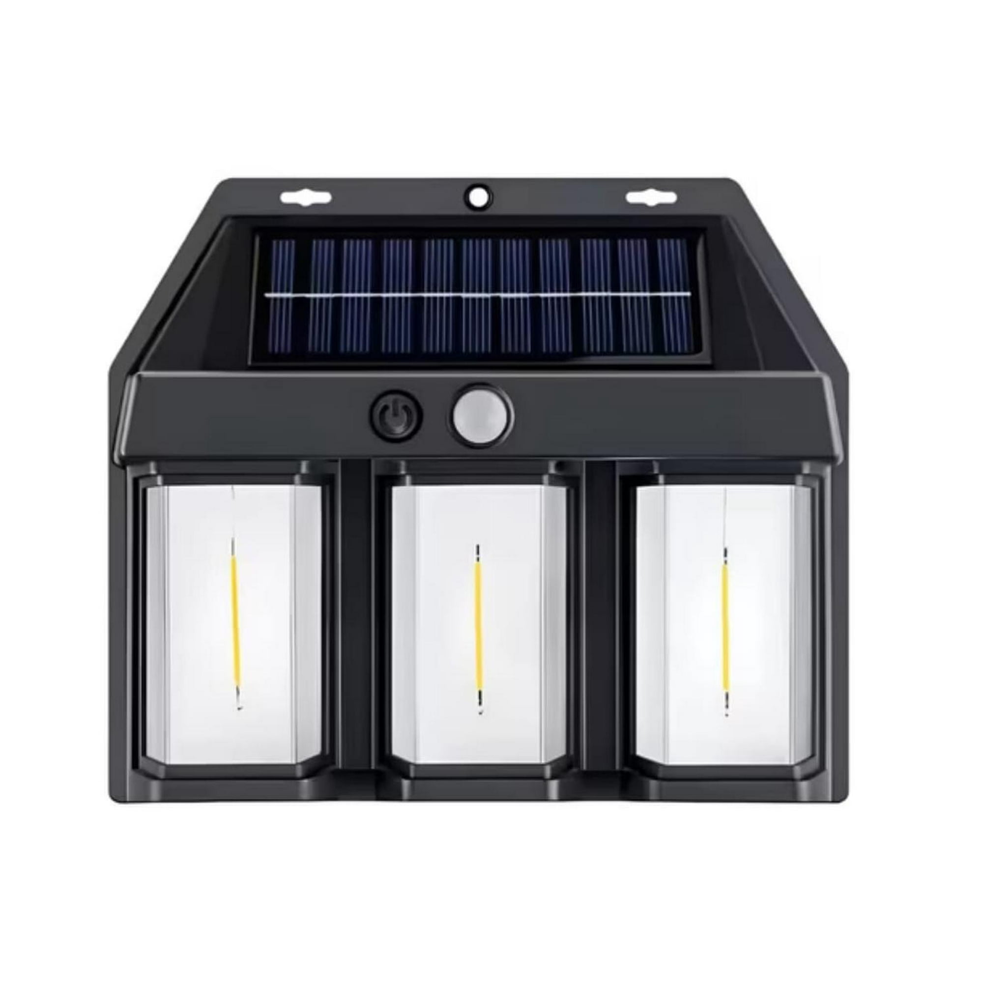 Genérico - Lampara Solar Led Con Sensor De Movimiento Negro