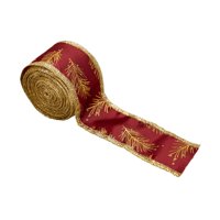 Bothyi - Cinta Navideña Para Envolver Regalos, Bricolaje, Cinta Para Ramos, Guirnaldas, Proyectos De Manualidades, Color Rojo