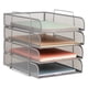 thumbnail image 1 of Set de 4 bandejas de papel Mind Reader 27 × 34 × 29 cm color plata, 1 of 7