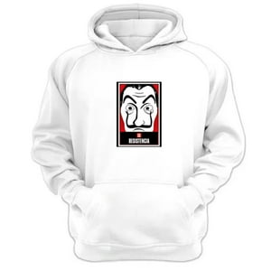 Genérico - Poleron Canguro La Casa De Papel Blanco Talla Xl Unisex