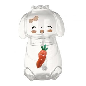 Magideal - Jarra De Agua De Vidrio Con Taza De Vidrio, Jarra Para Servir Agua Junto A La Cama Jarra De Leche Para Dormitorio De Conejo Lindo Para Bebidas De