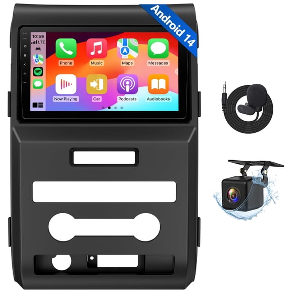 Estéreo para auto EONON FDF1X7A Android 14 con CarPlay inalámbrico de 9"