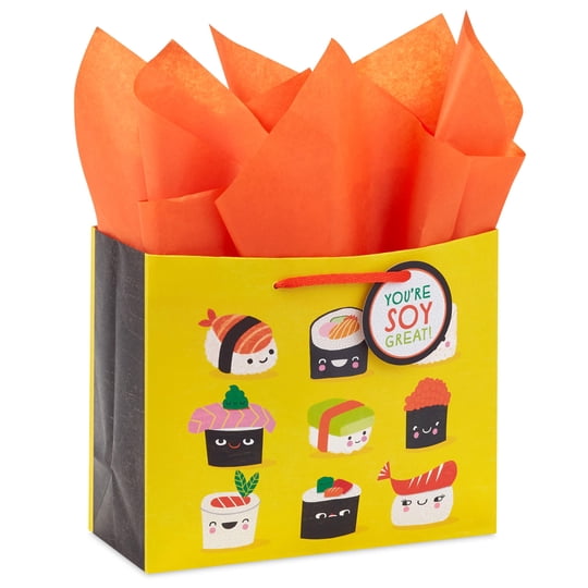 Bolsa De Regalo Hallmark Sushi 18 cm Con Papel De Seda Y Etiqueta