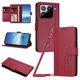 thumbnail image 1 of Funda Cartera Trébol para Xiaomi 15 Pro con Ranuras Tarjetas y Carga Inalámbrica Rojo, 1 of 6