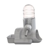 Ioensy - Botella De Agua Para Hámster Dispensador Automático Bebedero Tazón Alimentación Riego Para Conejito Gris