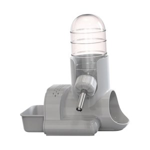 Ioensy - Botella De Agua Para Hámster Dispensador Automático Bebedero Tazón Alimentación Riego Para Conejito Gris