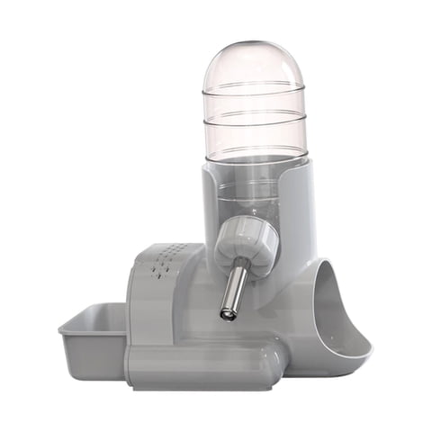 Ioensy - Botella De Agua Para Hámster Dispensador Automático Bebedero Tazón Alimentación Riego Para Conejito Gris