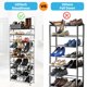 thumbnail image 5 of Estante para zapatos USTECH, expandible, 10 niveles, ajustable, aleación de acero, 5 of 7