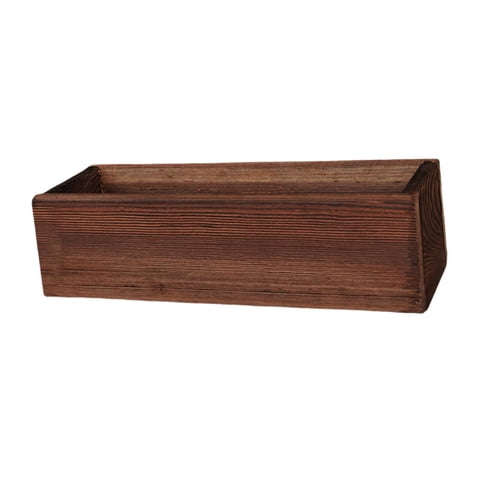 Magideal - Maceta Rectangular De Madera Para Plantas Jardinera Decorativa Macetero Para Flores Caja Rústica Artesanal Adecuada Para Hogar Oficina Café Dormitorio 40Cmx14Cmx8Cm