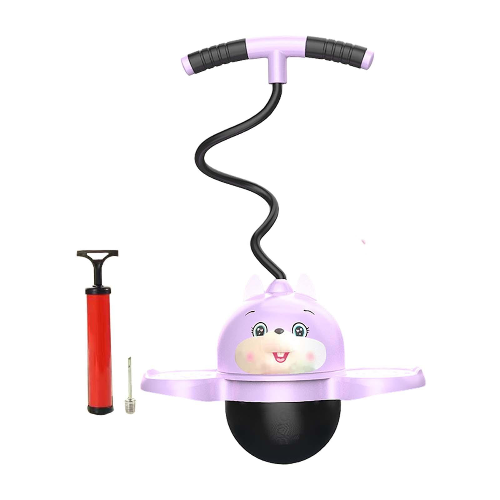 Magideal - Pogo Ball Con Mango, Pelota Que Rebota Pogo, Tabla De Equilibrio Para Niños, Palo Pogo, Juguete Para Saltar Para Fitness En Interiores, Niños Y Niñas Conejo Rosa