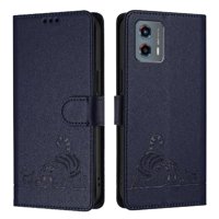 Funda Tipo Cartera Foxdock Para Motorola Moto G 5G 2023 Con Soporte, Ranuras, Rfid, Diseño De Gato