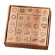 thumbnail image 4 of 25x Mini Sellos Manualidades Sellos De Madera De Bricolaje Para Pintar Diario De Diario Feliz Planificador Clima, 4 of 5