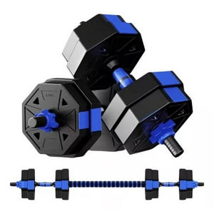 Linea Sport - Set De Mancuernas Hexagonales Ajustable De 10Kg Con Extensor De Pvc