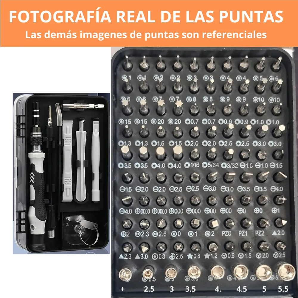 Genérico - Juego Kit Set Destornilladores Precision 115 En 1 Telefono