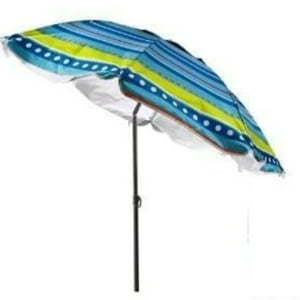 Genérico - Sombrilla Reclinable 1.80 Mts Diametro Playa Camping Diseño Rayas Colores Varios