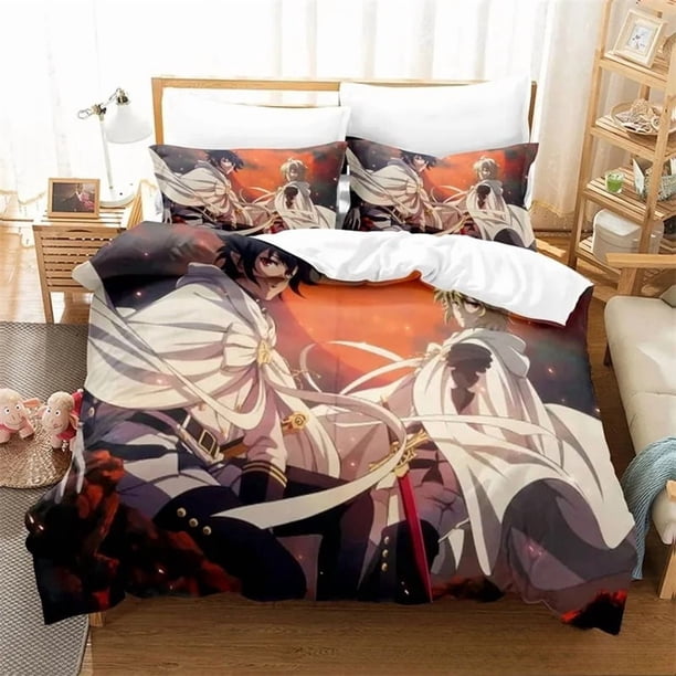 Seraph of the end Bedding Set Boys Girls Twin Queen King Size Duvet Cover Pillowcase Bed boys AdultBed Sheets