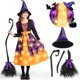 thumbnail image 1 of Disfraz de bruja iluminada de Spooktacular Creations para niñas de 8 a 10 años, 1 of 8