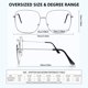 thumbnail image 3 of Gafas de Lectura QxAiVMin Cuadradas de Gran Tamaño con Bloqueo de Luz Azul, 3 of 7