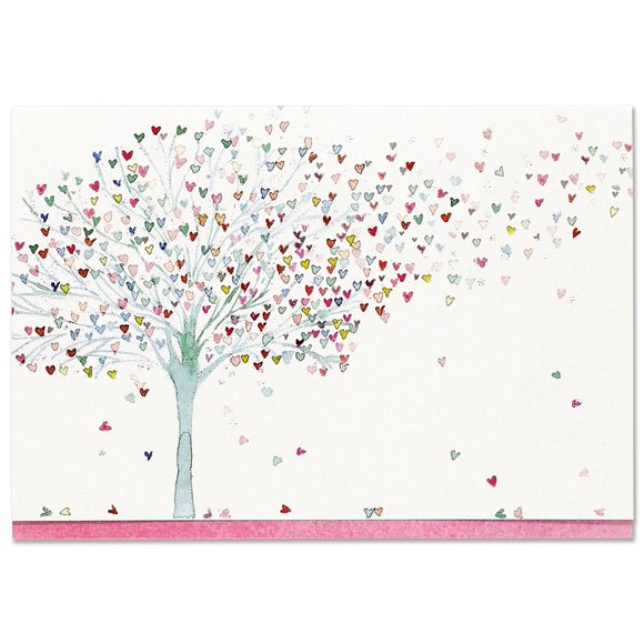 Tarjetas de nota PETER PAUPER PRESS Tree of Hearts, 14 piezas