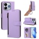 thumbnail image 1 of Funda con Billetera para [Xiaomi Redmi Note 14 4G] con Bolsillo Zipper y Tarjetero Morado claro, 1 of 6