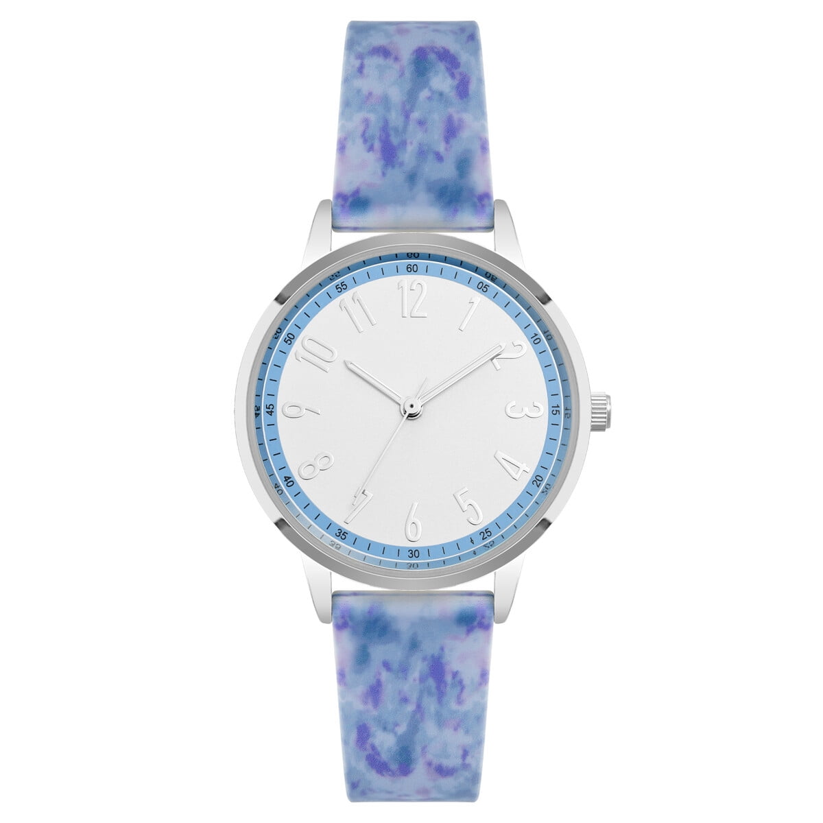 Reloj Time And Tru Correa Silicona Azul 25mm Quartz 783045svmt