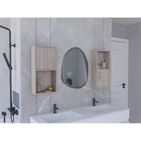 Tuhome - Set X2 Muebles Auxiliares De Baño 60,1X30X16 Cm Bardolino
