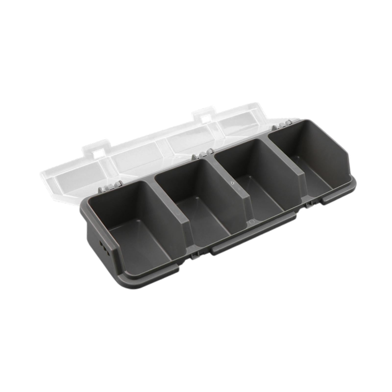 Bothyi - Organizador De Tornillo Almacenamiento De Almacenamiento Garaje Carrera Artículos Pequeños Tuercas Bancos De Trabajo Con Tapa Gris