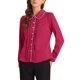 thumbnail image 4 of INSPIRE CHIC Blusa de Mujer para Regreso a Clases con Cuello Peter Pan, Manga Abullonada, Ribete en Contraste, Camisa Abotonada M Fucsia, 4 of 6