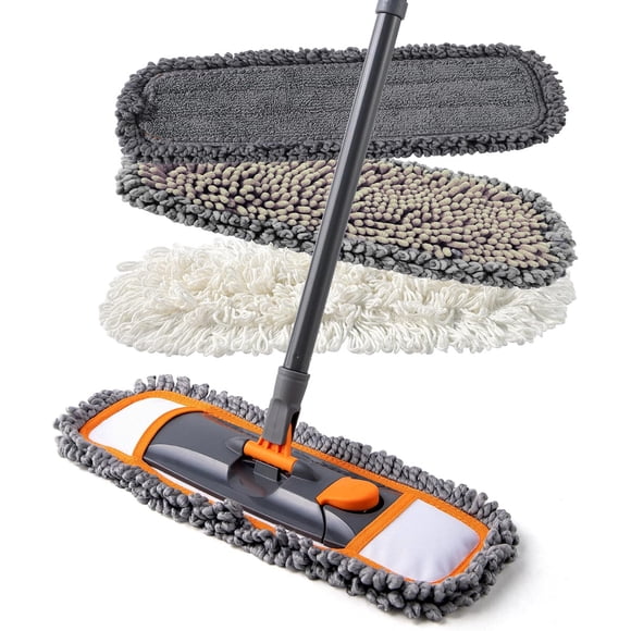 Mopa CLEANHOME de microfibra con 3 repuestos, ajustable de 44 a 55 pulgadas