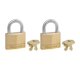 thumbnail image 1 of Candado Master Lock Pack de 2 unidades de latón con grillete de 4 cm (1/4"), 1 of 1