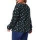 thumbnail image 3 of Agnes Orinda Blusas Casuales de Mujer Talla Grande para Escuela o Universidad con Estampado Floral Ditsy, Cuello Redondo, Manga Larga y Puño Elástico 1X Azul, 3 of 6