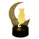 thumbnail image 4 of Lampara Ilusion 3d Gato En La Luna De 7 Colores Base Touch, 4 of 7