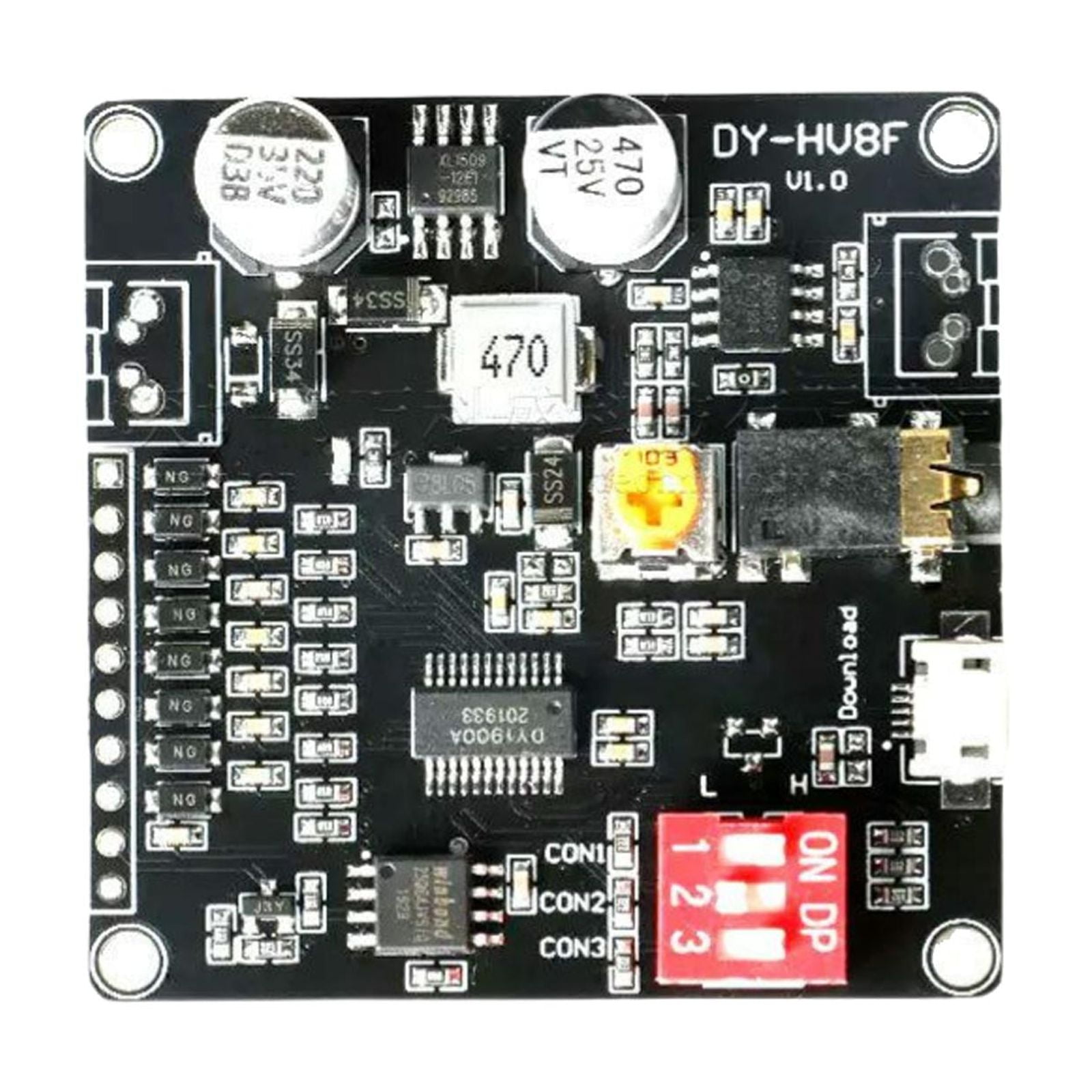 Bothyi - Módulo De Reproducción De Voz Usb Hv8f Accesorios 12v / 24v Placa Decodificadora De Mp3 10w 20w