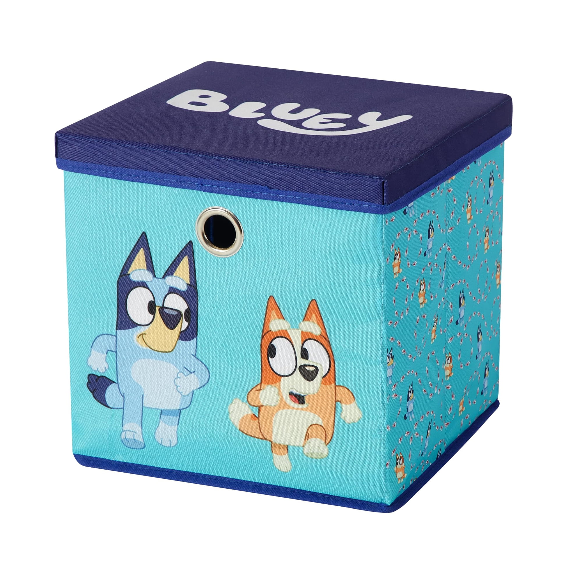 Cubo De Almacenamiento Idea Nuova Bluey Plegable De 25 X 25 X 25 Cm Con Tapa
